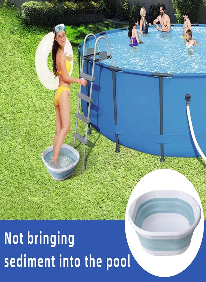 Tlswshsy Portable Pool Foot Bath,Collapsible Pool Foot Wash Basin Tub,Foot Bath Basin for Above Ground Swimming Pools Accessories - Image 5
